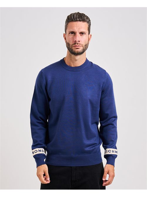 Maglione uomo Richmond X con bande sulle maniche RICHMOND X | UMA25035MABLUE MEDIEVAL